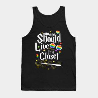 No One Should Live In A Closet Lgbt Gay Tank Top